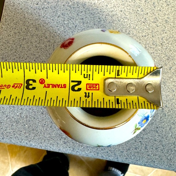 Vintage Jaeger & Co. PMR Vase porcelain 4”x2.5” Flower pattern. Germany 1940s - Picture 6 of 7